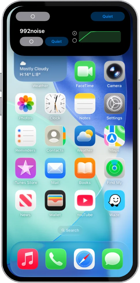992noise Dynamic Island live activity on iPhone